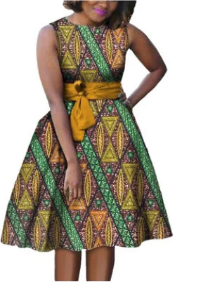 Batik-Kleid und Rock-Kombination aus Baumwolle
