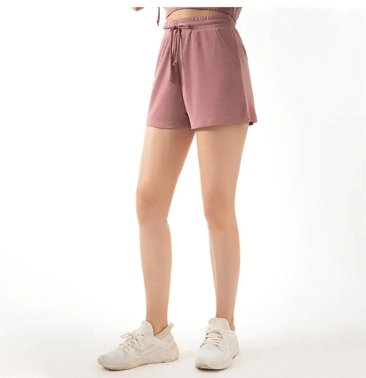 Spitze Weite Lockere Yoga Shorts für Damen Fitness