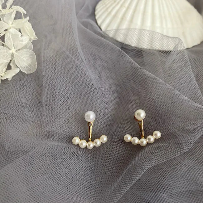 Französische Retro-Perlenohrringe für Damen