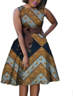 Batik-Kleid und Rock-Kombination aus Baumwolle