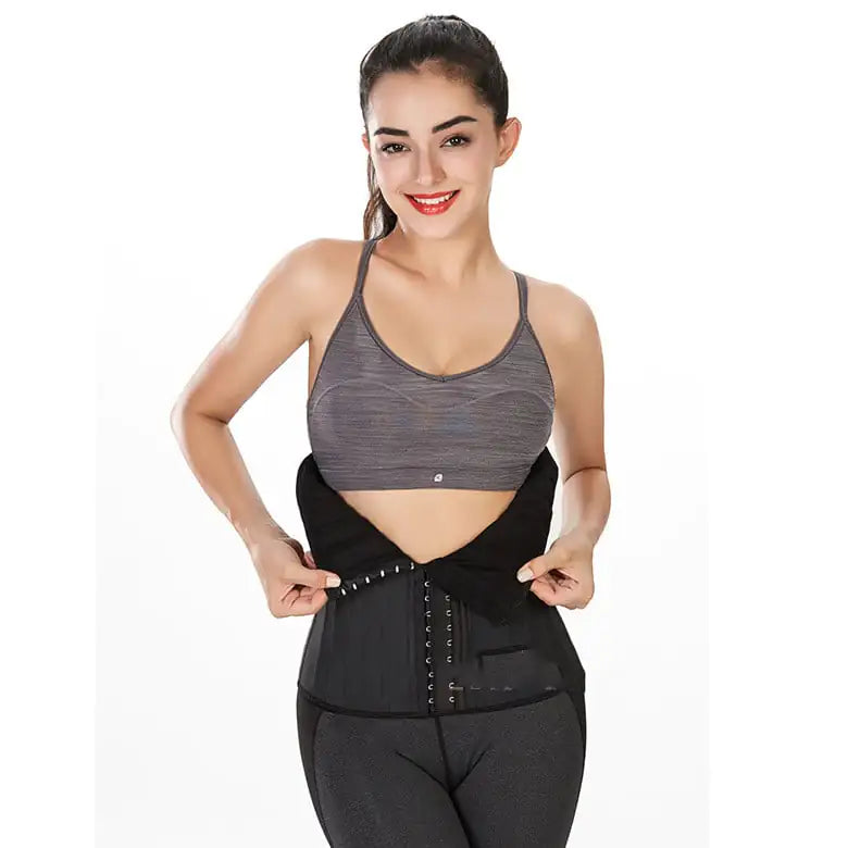 Damen Unterbrust Latex Sport Mieder mit 25 Stahlstäben