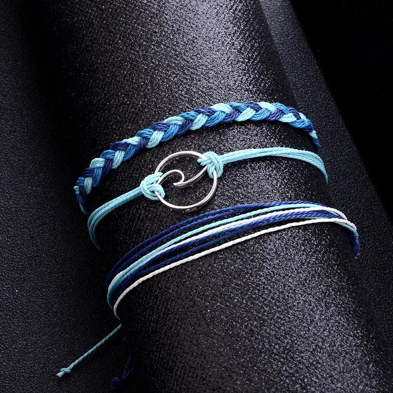 Nautischer Stil Handgewebtes Armbandset (Dreiteilig)