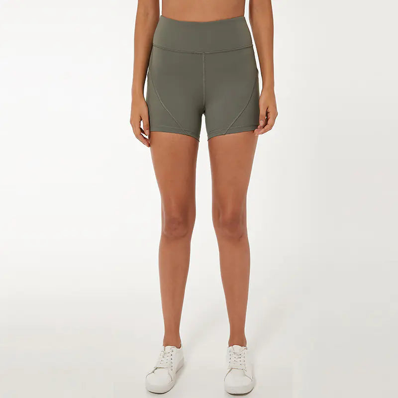Schnelltrocknende, hochgeschnittene Sportshorts und Yogahosen